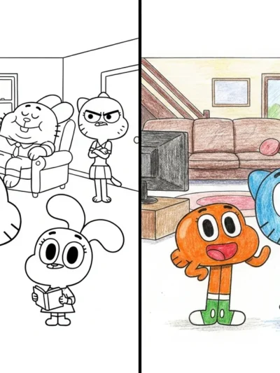 Gumball coloring pages