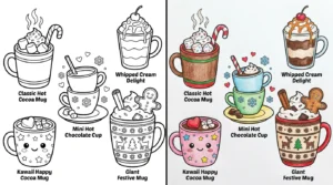 hot chocolate coloring pages