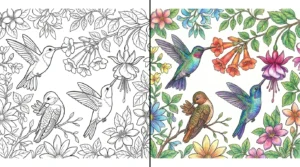 hummingbird coloring pages
