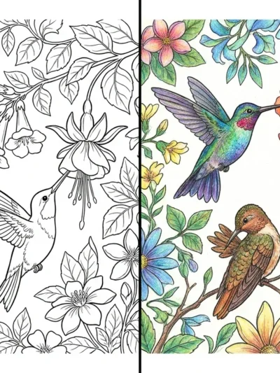 Hummingbird coloring pages