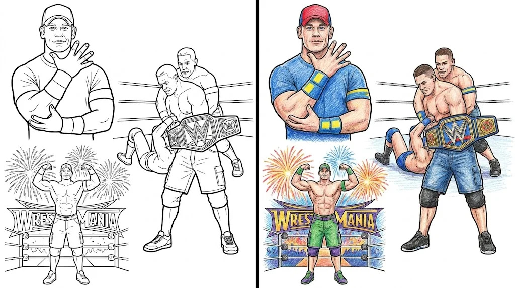 39 John Cena Coloring Pages (Free PDFs)