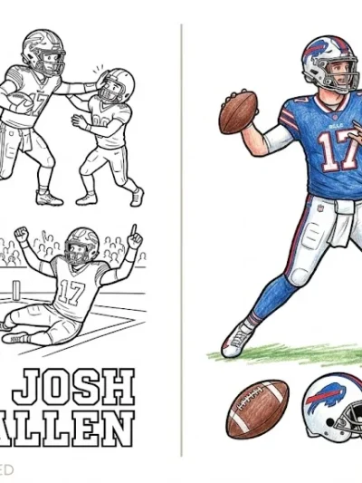 Josh Allen coloring pages