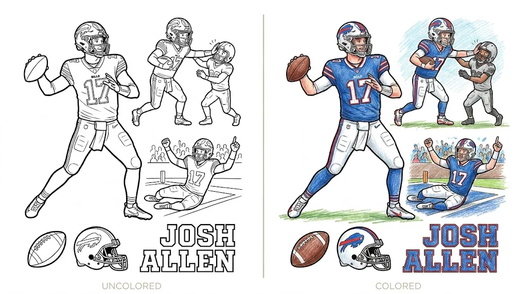 38 Josh Allen Coloring Pages (Free PDFs)
