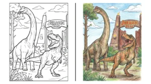 jurassic park coloring pages