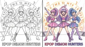 kpop demon hunters coloring pages