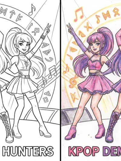 Kpop Demon Hunters coloring pages