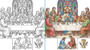 last supper coloring pages