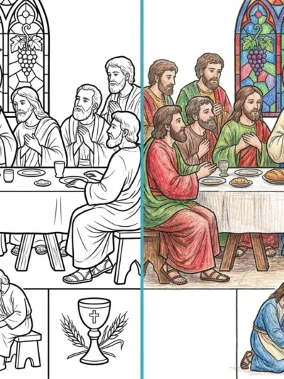 Last Supper coloring pages