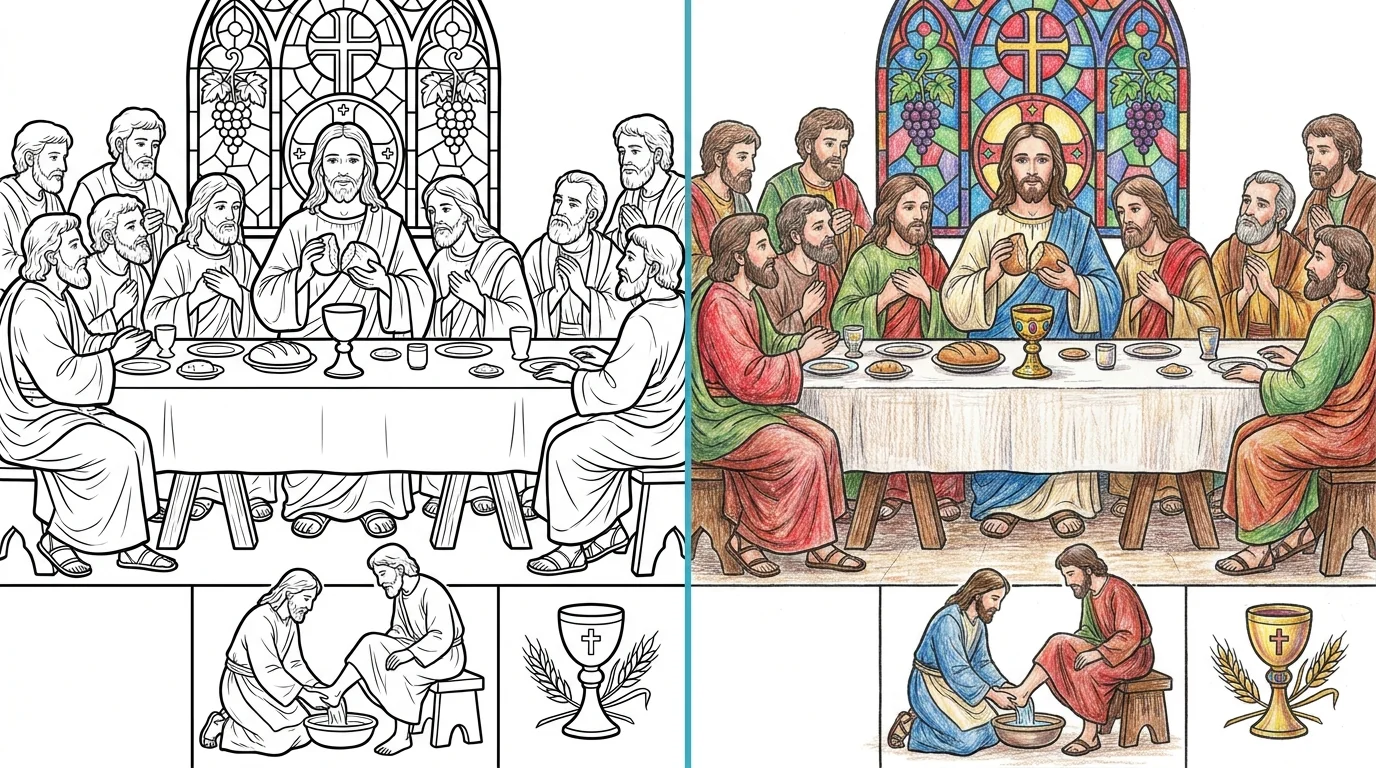 38 Last Supper Coloring Pages (Free PDFs)