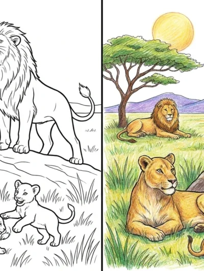 Lion coloring pages
