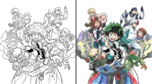 my hero academia coloring pages