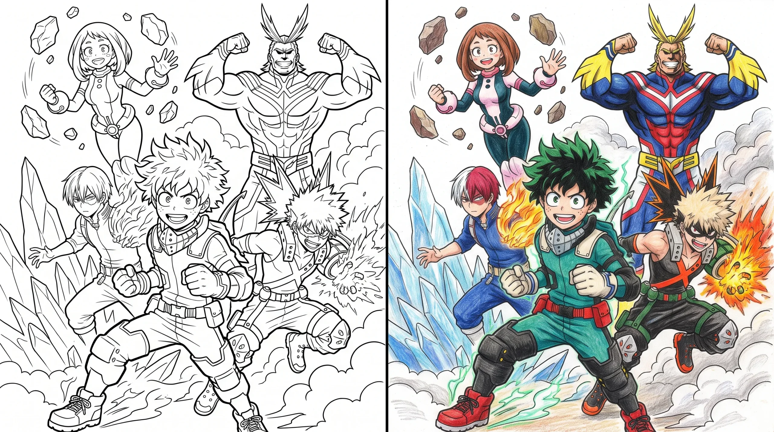 my hero academia coloring pages