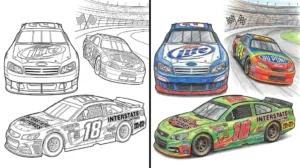 nascar coloring pages