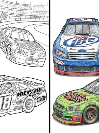 Nascar coloring pages