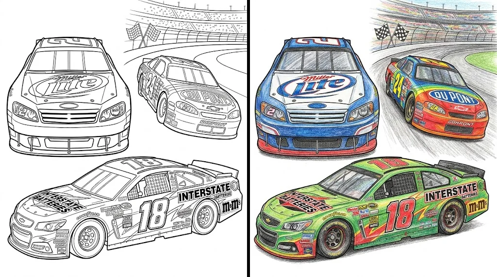 40 Nascar Coloring Pages (Free PDFs)