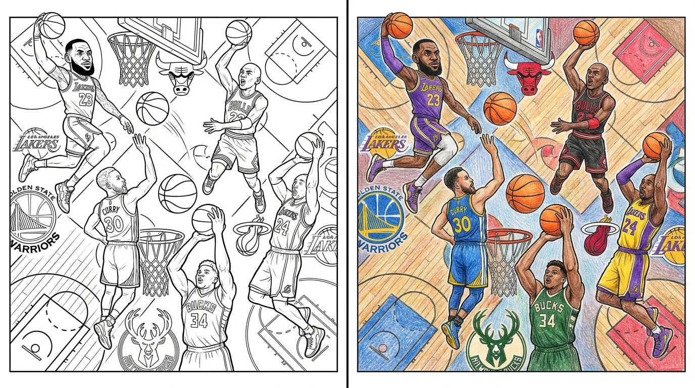 42 Nba Coloring Pages (Free PDFs)