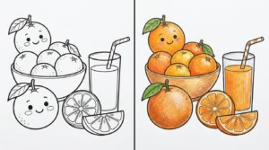 orange coloring pages