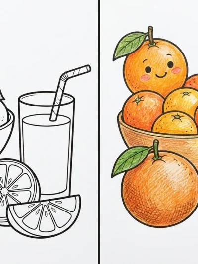Orange coloring pages