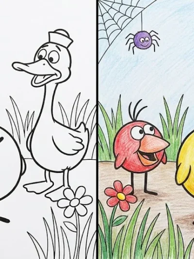 Peep coloring pages