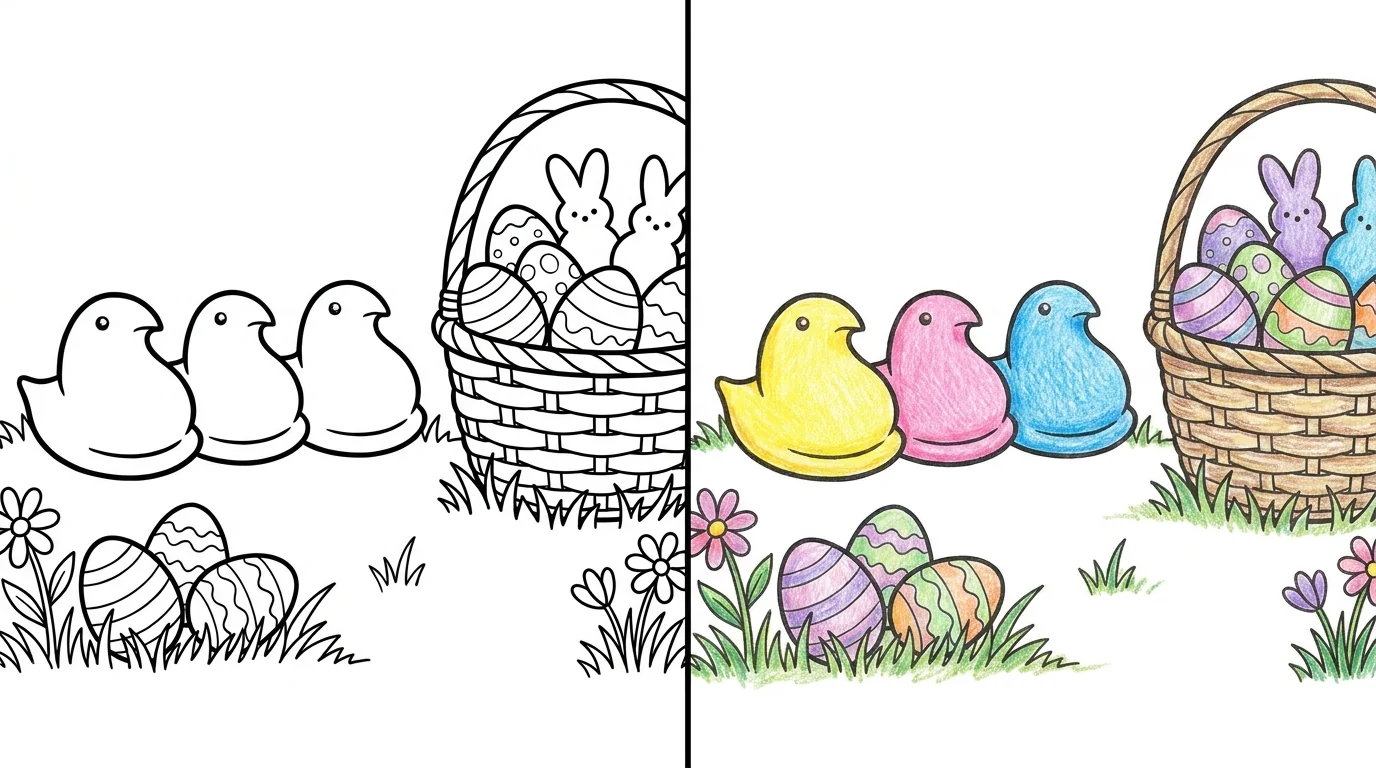 52 Peeps Coloring Pages (Free PDFs)