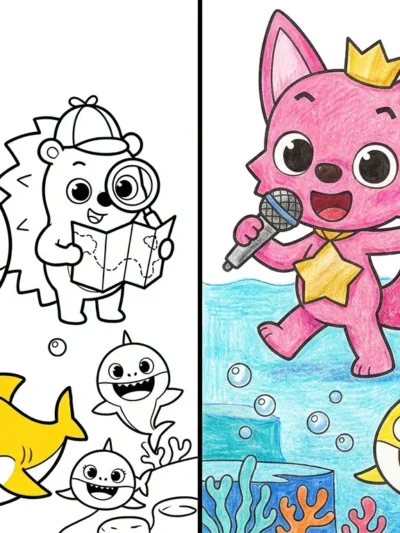 Pinkfong coloring pages