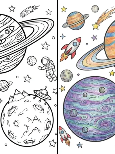 Planet coloring pages