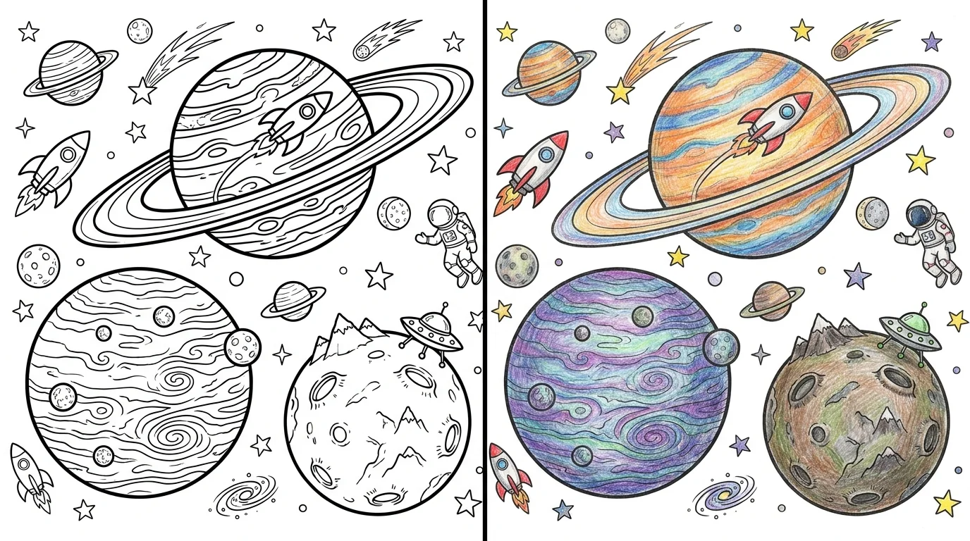 35 Planet Coloring Pages (Free PDFs)