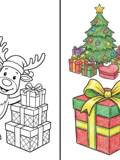 Present coloring pages