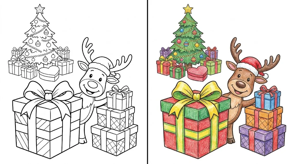 52 Present Coloring Pages (Free PDFs)