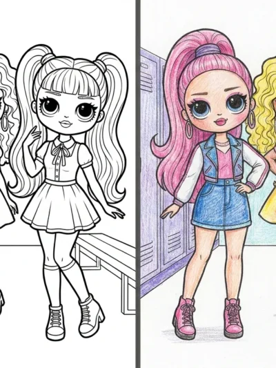 Rainbow High coloring pages