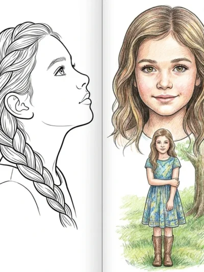 Realistic Girl coloring pages