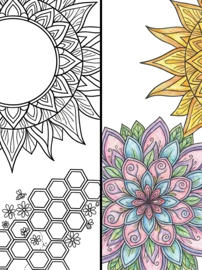 Relaxing coloring pages
