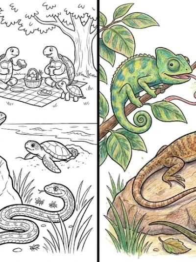 Reptile coloring pages