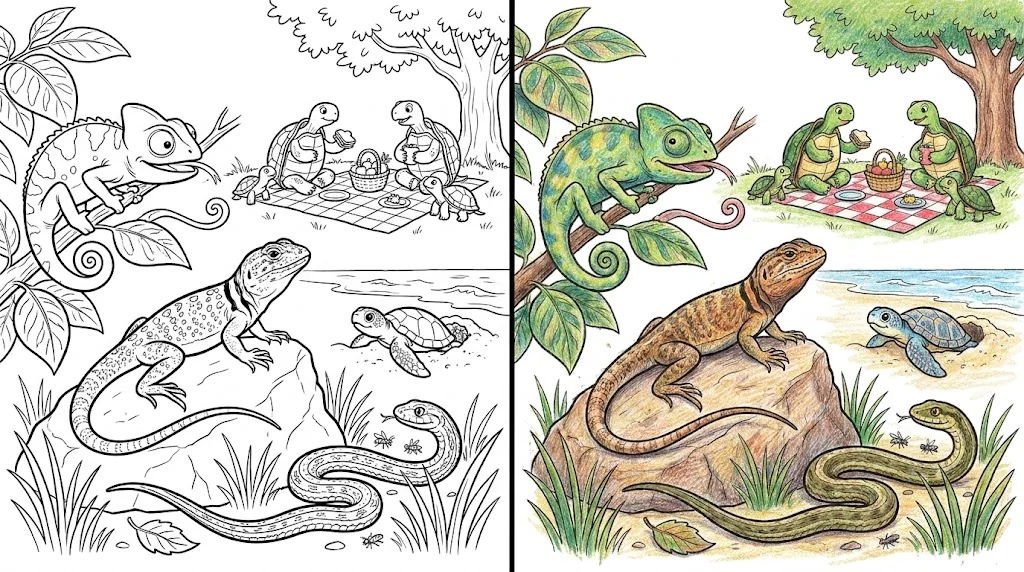 40 Reptile Coloring Pages (Free PDFs)