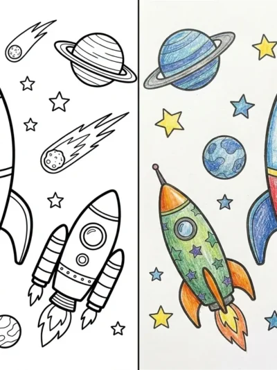 Rocket Ship coloring pages