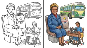rosa parks coloring pages