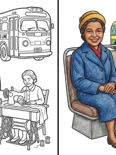 Rosa Parks coloring pages