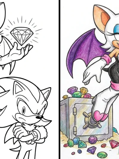 Rouge The Bat coloring pages