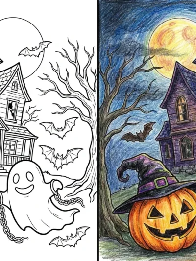 Scary coloring pages
