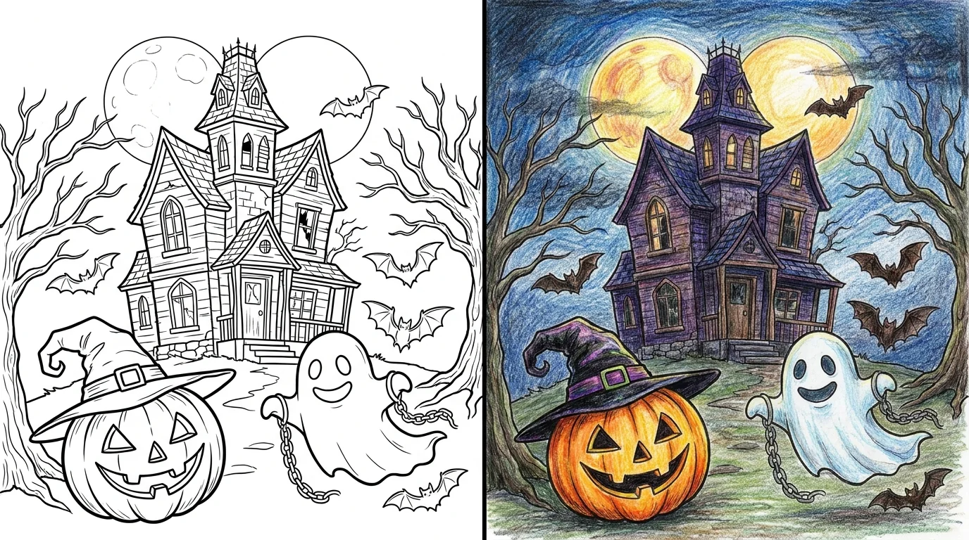 44 Scary Coloring Pages (Free PDFs)