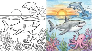 sea creature coloring pages