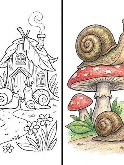 Snail coloring pages