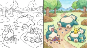 snorlax coloring pages