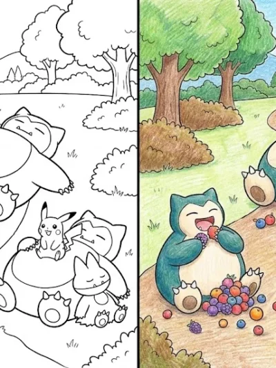 Snorlax coloring pages