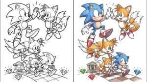 sonic and tails coloring pages