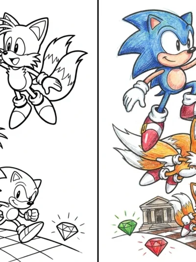 Sonic And Tails coloring pages