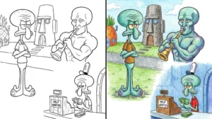 squidward coloring pages