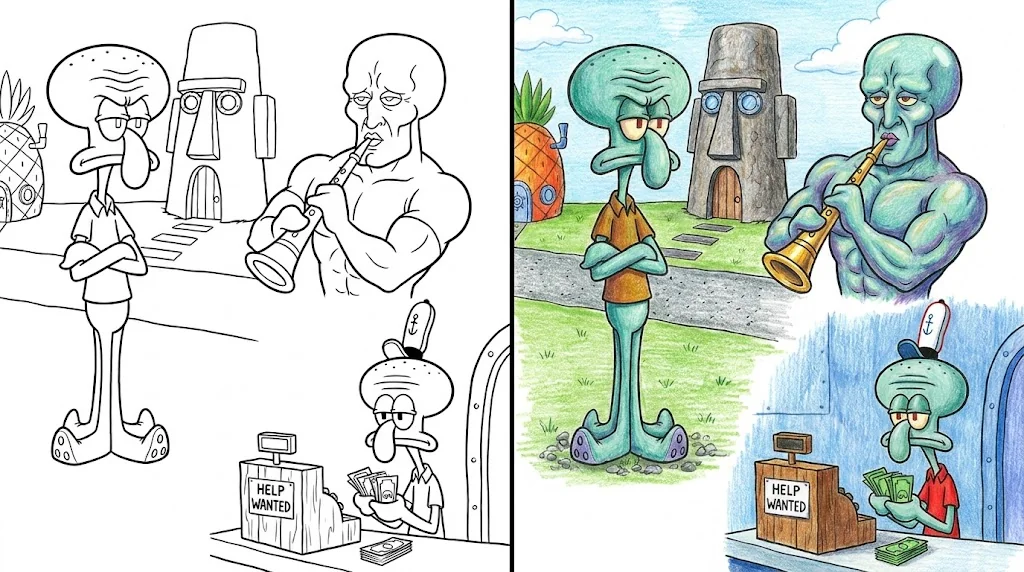 42 Squidward Coloring Pages (Free PDFs)