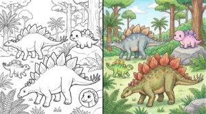 stegosaurus coloring pages