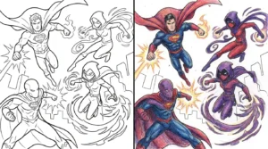 super shadow coloring pages